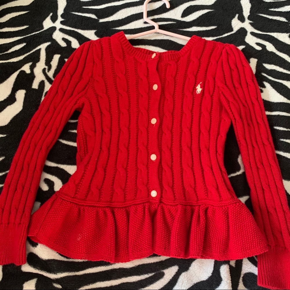 POLO Ralph Lauren Red cardigan sweater